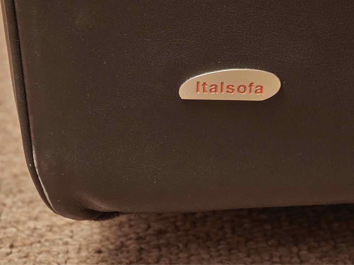 Italsofa Black Bonded Leather Swivel Chair