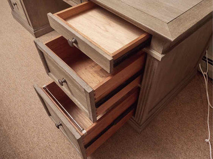 Pottery Barn 'Livingston'  Executive  Desk in Gray Wash Finish