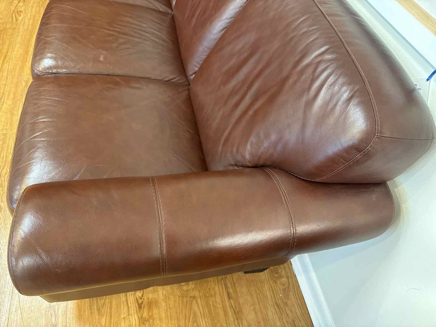 Chateau D'ax Chocolate Leather Sofa