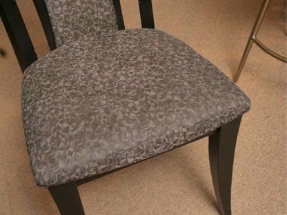 Saloom Glass Top Black Finish Base Table &  6 Chair Set