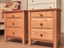 Pair Of Vermont Tubbs Oak 3 Drawer Nightstands