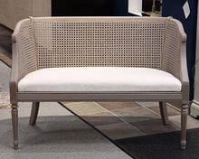 Gray Rattan Bench