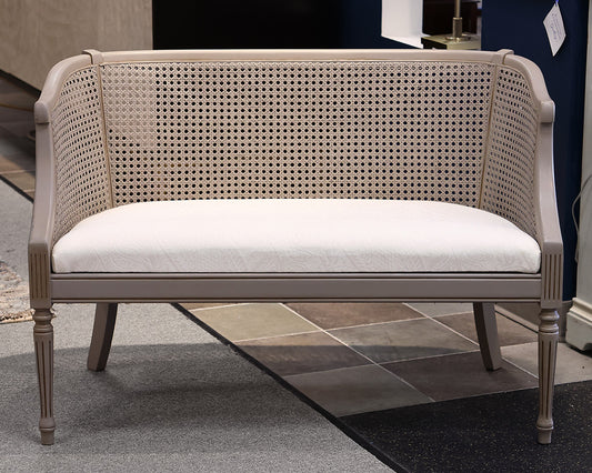 Gray Rattan Bench