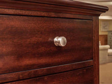 Ribboned Mahogany 5 Drawer Chest