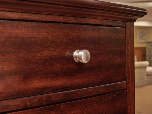 Ribboned Mahogany 5 Drawer Chest