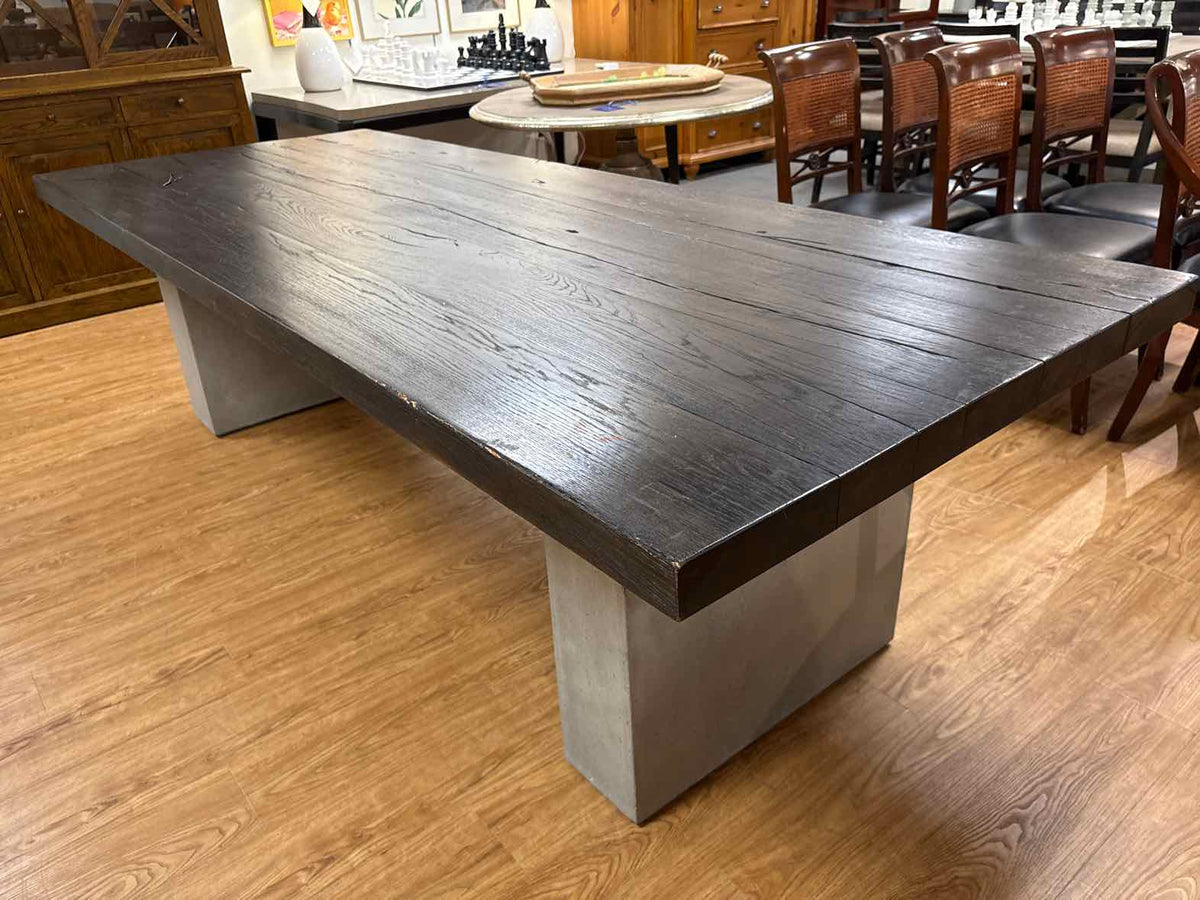 RH 'Concrete Pier' Rectangular Dining Tables