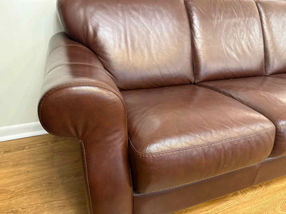 Chateau D'ax Chocolate Leather Sofa