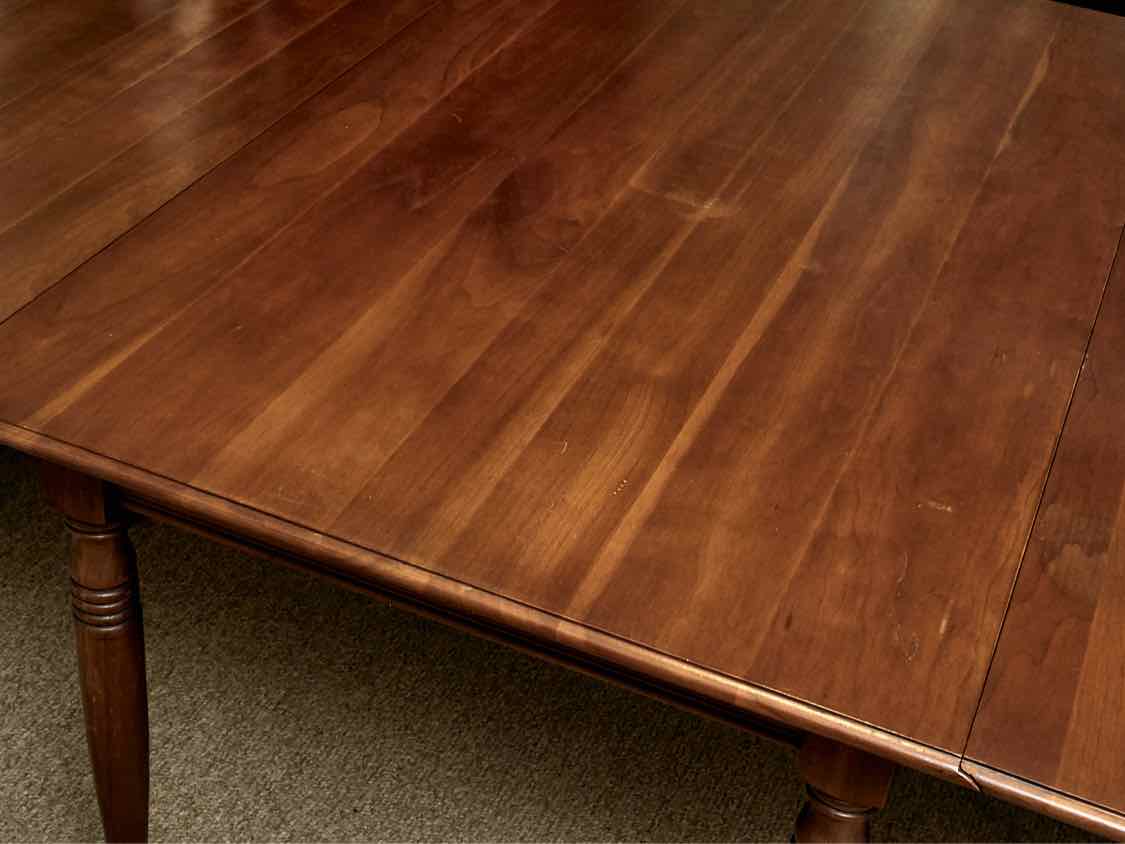 Cherry Drop Leaf Dining Table with Spool Legs