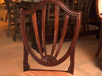 Set of 8 Mahogany Sheild Back Dining Chairs