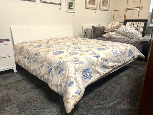 White Platform King Bed