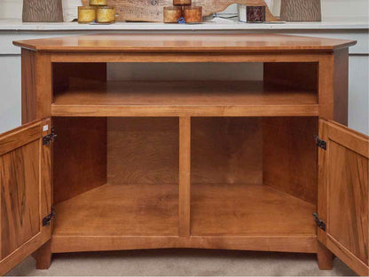 Custom Corner' Wormy Maple' 2 Raised Panel  Doors  Media Furniture