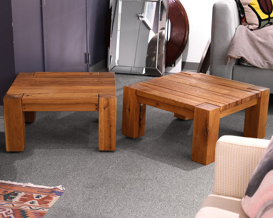 Pair of Restoration Hardware Oak End Tables