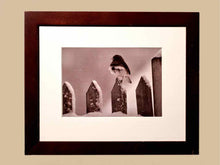 'Dark Eyed Junco' Sparrow On Picket Fence Photo  Espresso Finish Frame