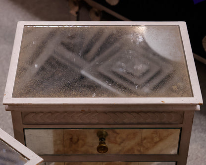 Pair of Anthropologie Mirrored Mirelle Nightstands