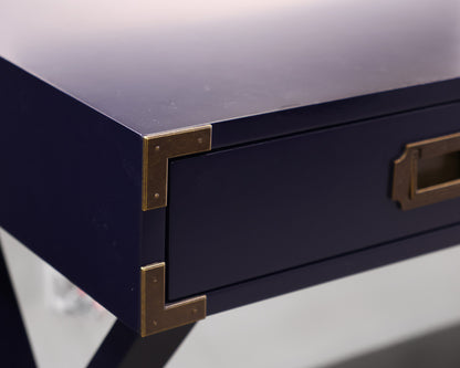 Crate & Barrel Navy Desk
