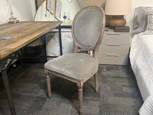 RH Taupe Velvet Chair