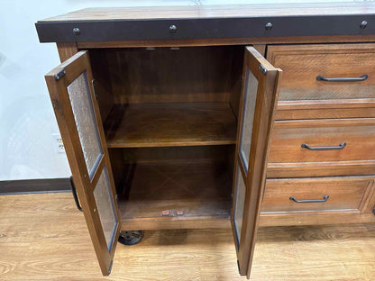Industrial Rustic Sideboard On Casters
