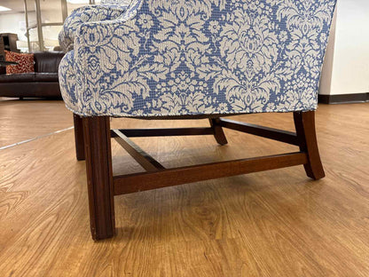 Pair of Damask Wingback Chairs