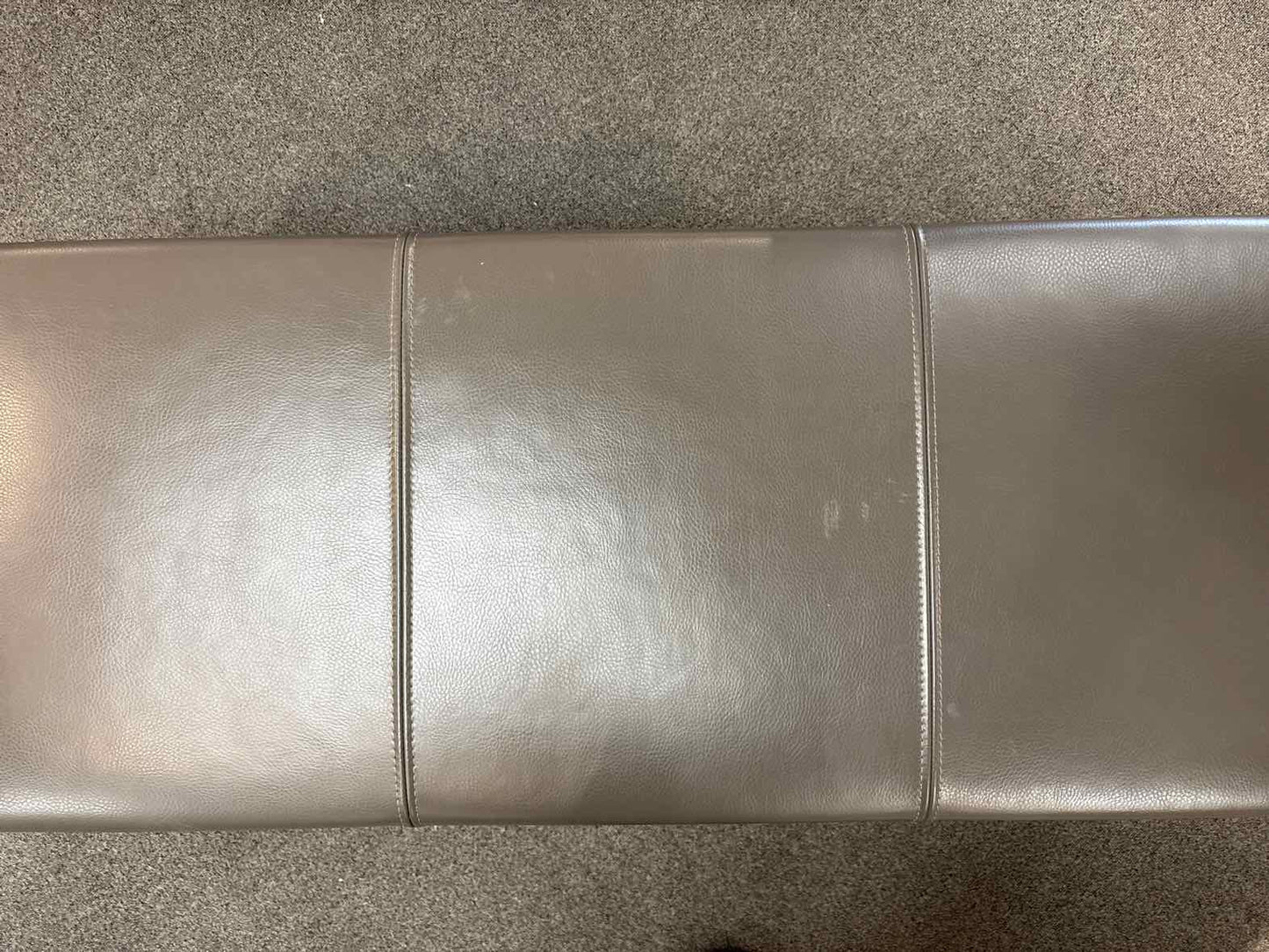 Crate & Barrel 'Lowe' Leather Bench in Smoke