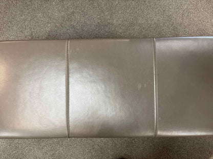 Crate & Barrel 'Lowe' Leather Bench in Smoke