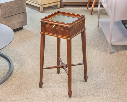 Maitland Smith Mahogany Gallery Top Side Table