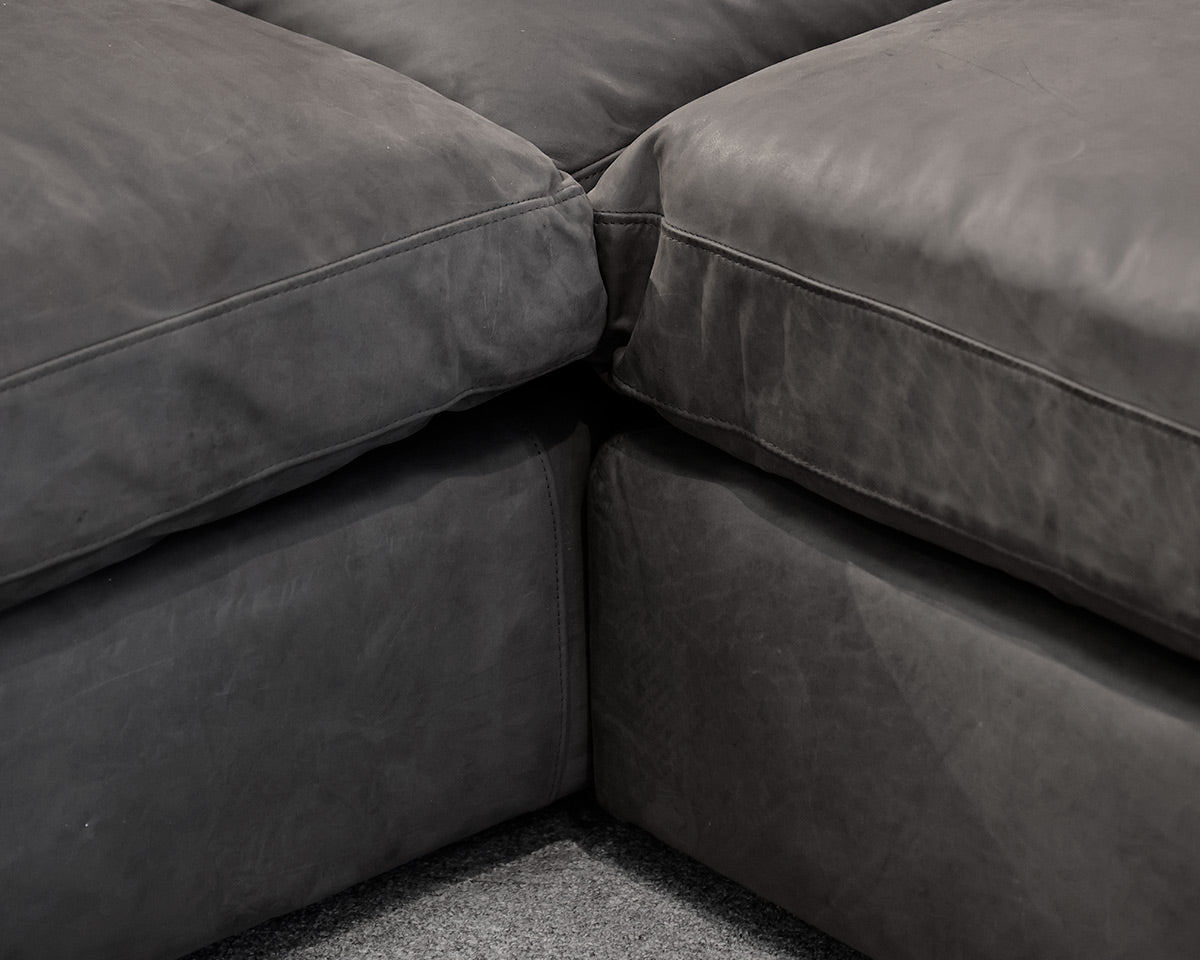 Arhaus "Kipton" Nubuck Leather Sectional