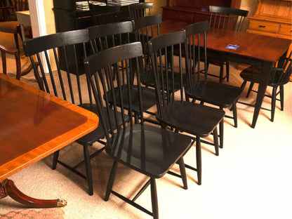 Set of 6 Magnolia Home 'Essex' Black Finish Shaker Style  Dining Chairs