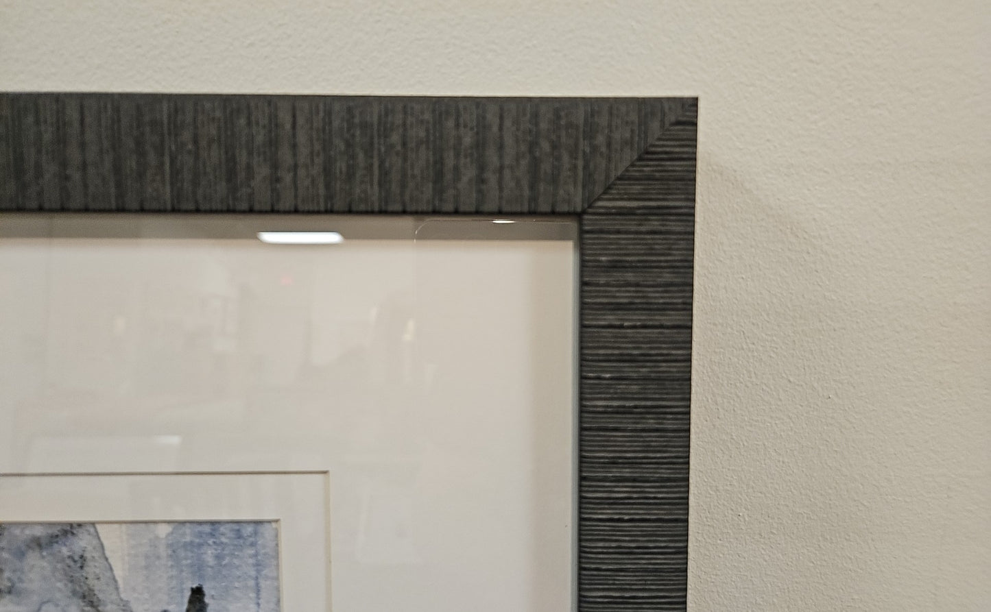 'At the Dawn A' Abstract with Distressed Black Frame