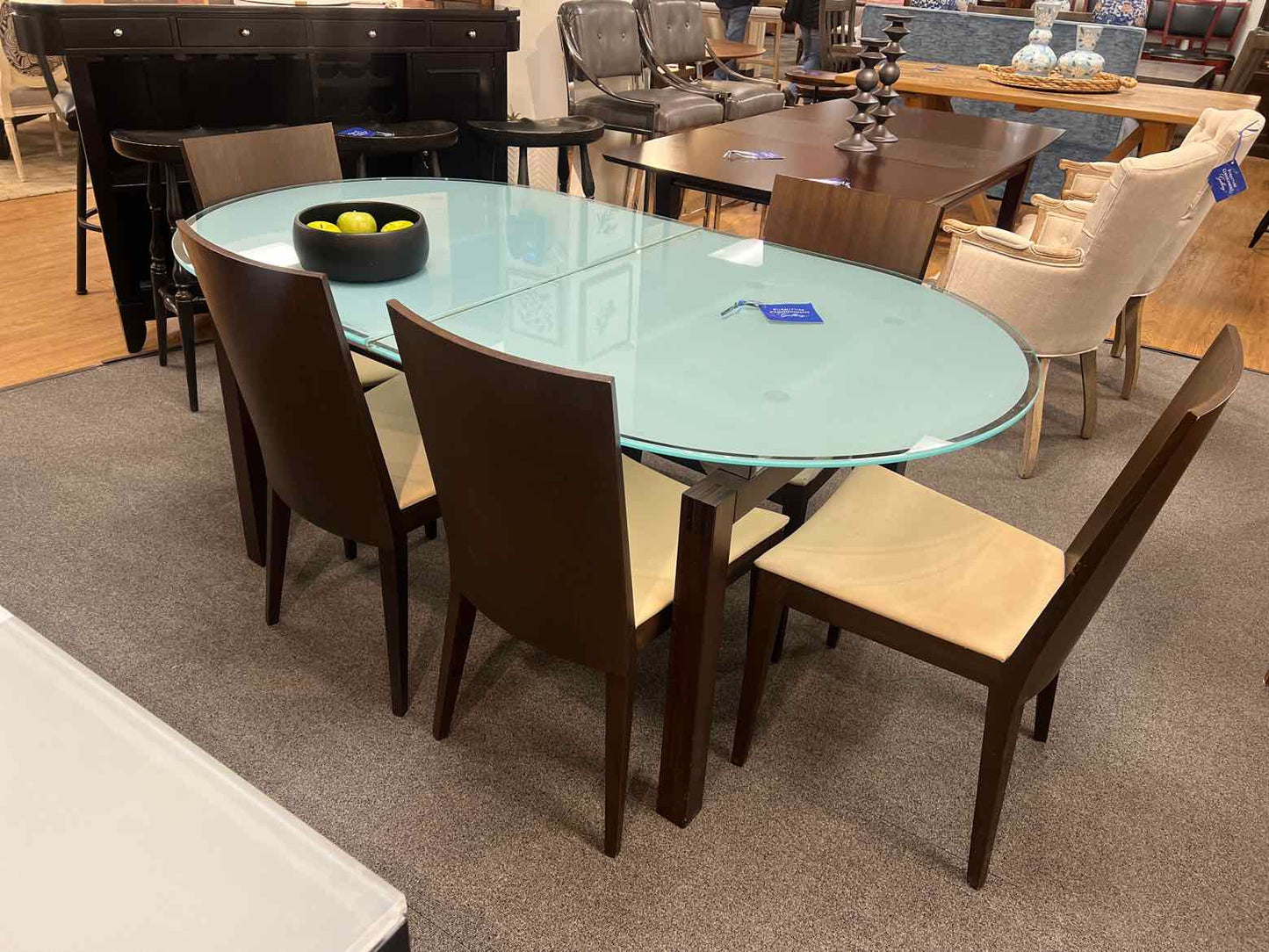 Calligaris Frosted Glass Dining Table