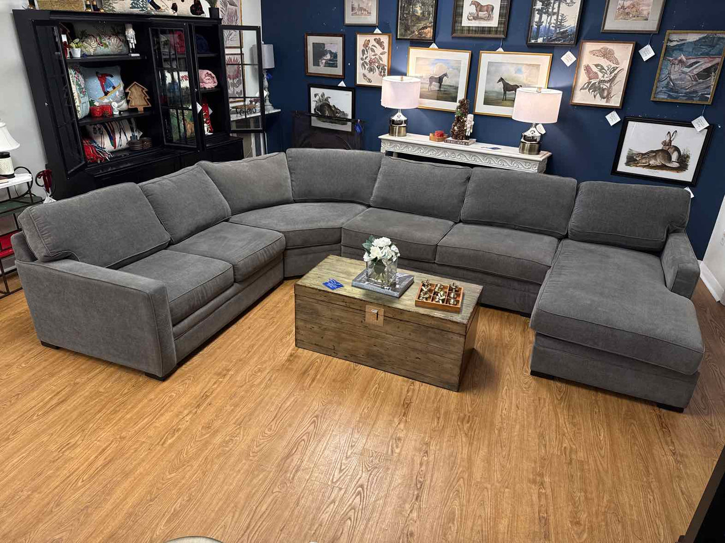 Jonathan Louis Four Piece Gray Sectional w/ Chaise