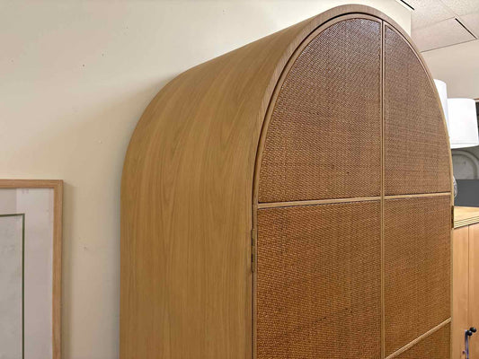 Anthropologie 'Wallace' Cane & Oak Armoire