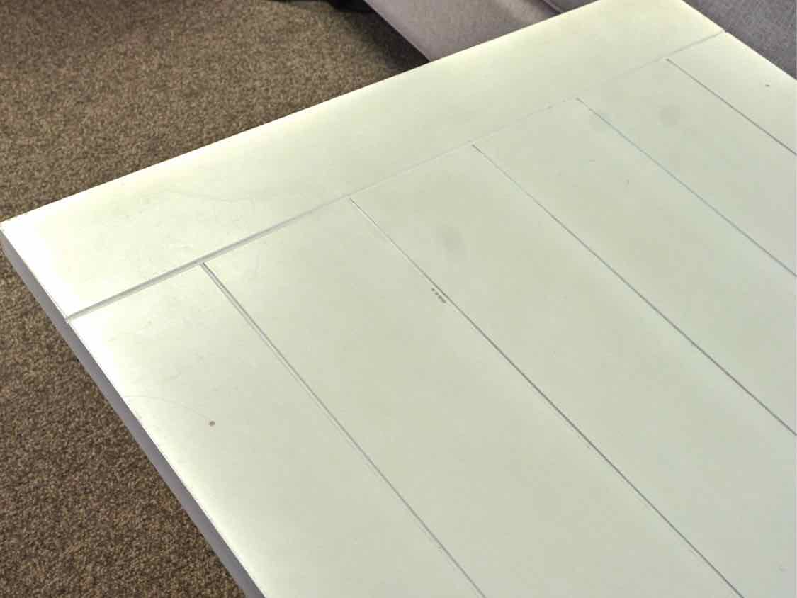 Pair of White Plank Top Side Tables