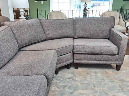 Boston Interiors 3-Piece Curved GreyFlex Upholstered Sectional