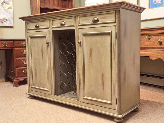 David Lee Spruce Moss Green Finsih 3 Drawer  2 Door  Server