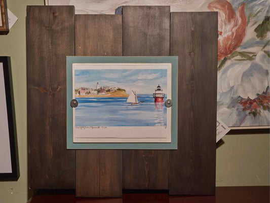 Watercolor Print on Artistic  Wooden Plaque