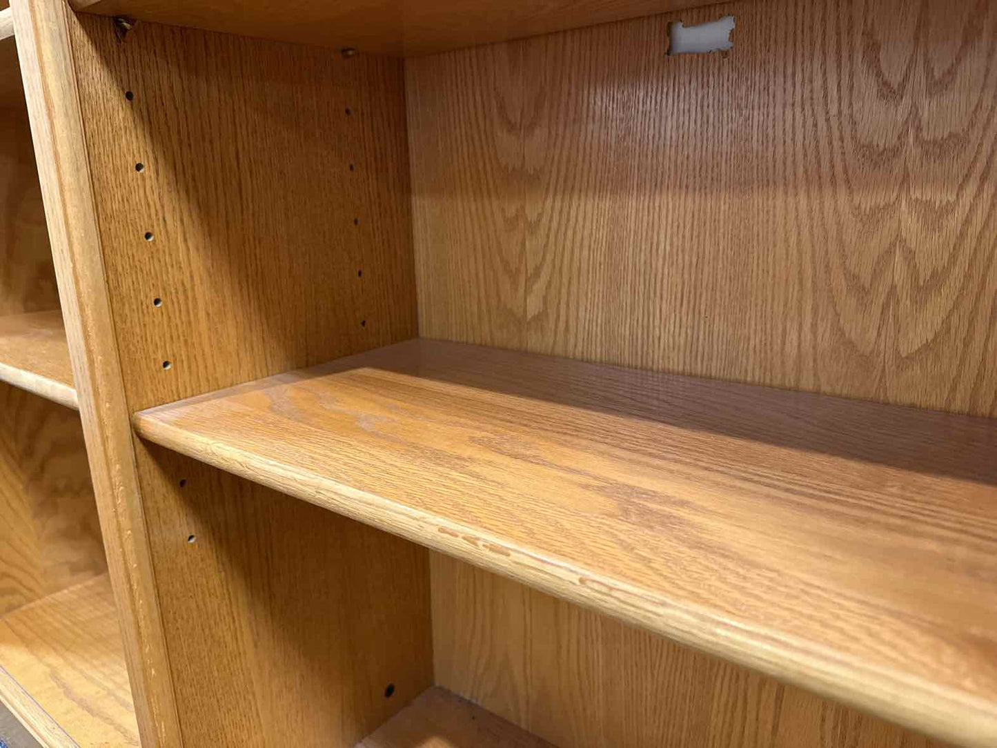 Double Wide Oak Bookcase