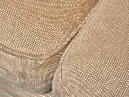 EJ Victor  Beige  Chenille Blend Upholstered 3 Cusion Sofa