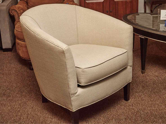 Boston Interiors  Barrel Dove Grey Upholstered Chair