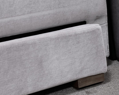 Restoration Hardware King Modena Fabric Horizontal Channel Panel Bed
