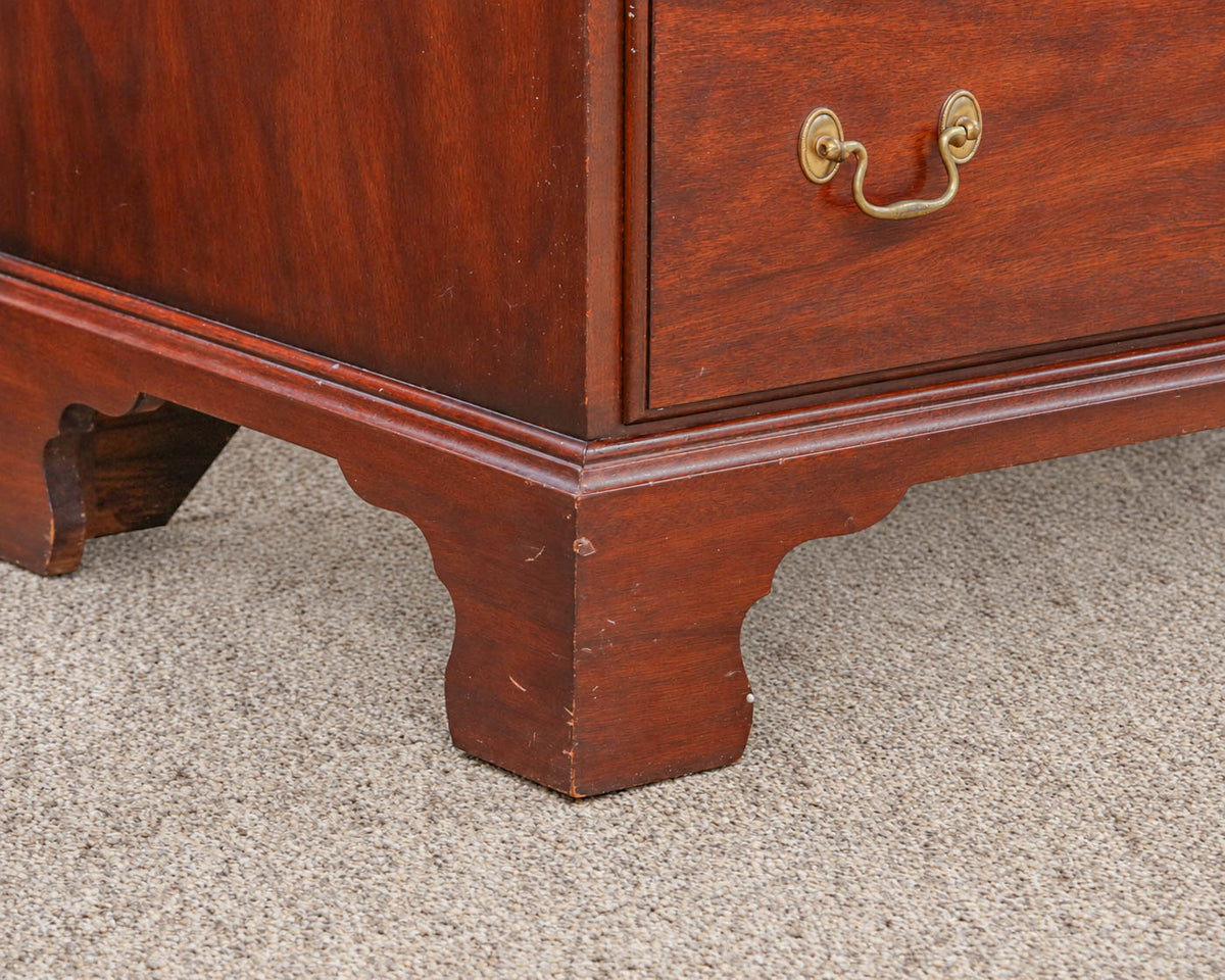 Henkel Harris 9 Drawer Mahogany Chippendale-Style Chest W/ Brass Hardware