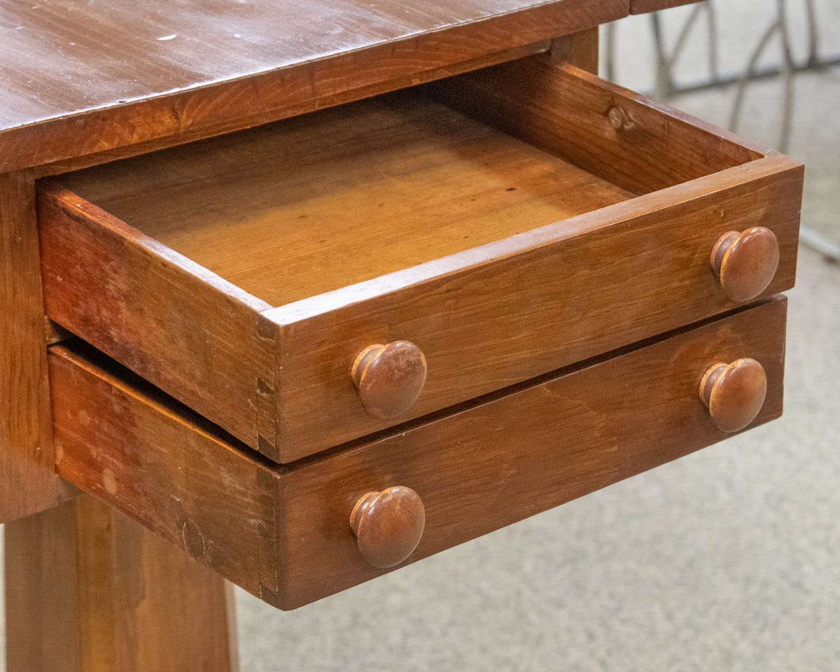 Benchmade Fir Empire Style Drop Leaf Side Table