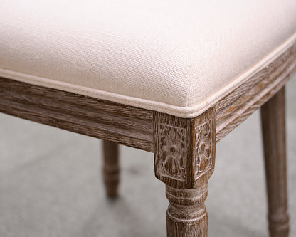 Set of Four Restoration Hardware Vintage French Round Fabric Side Chair