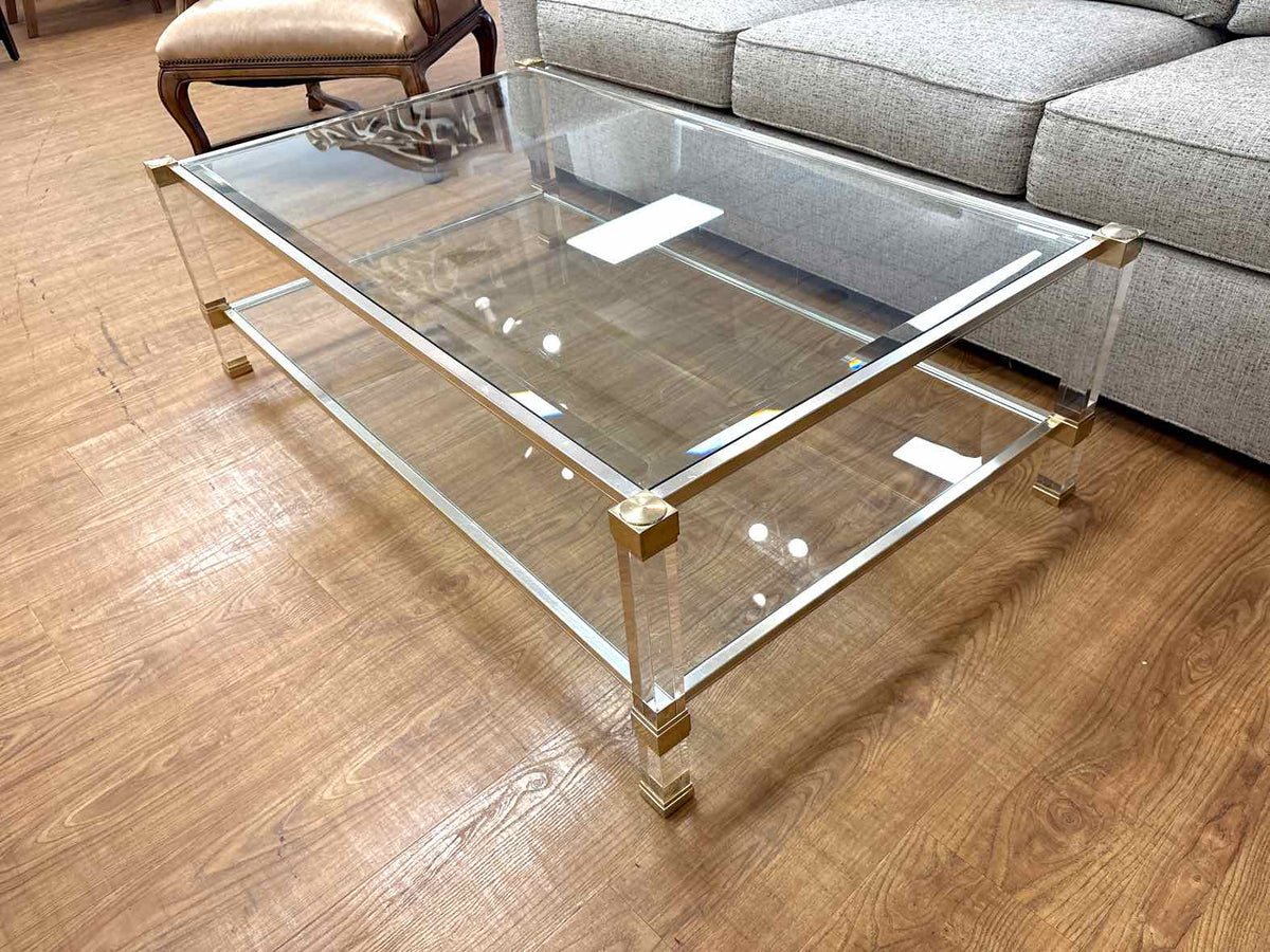 Two-Tier Glass Top Coffee Table