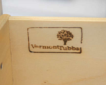 Vermont Tubbs White Finish 3 Drawer  Dresser with Wood Knobs
