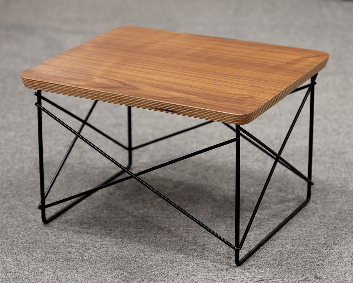 Eames Wood Top Metal Base Side Table