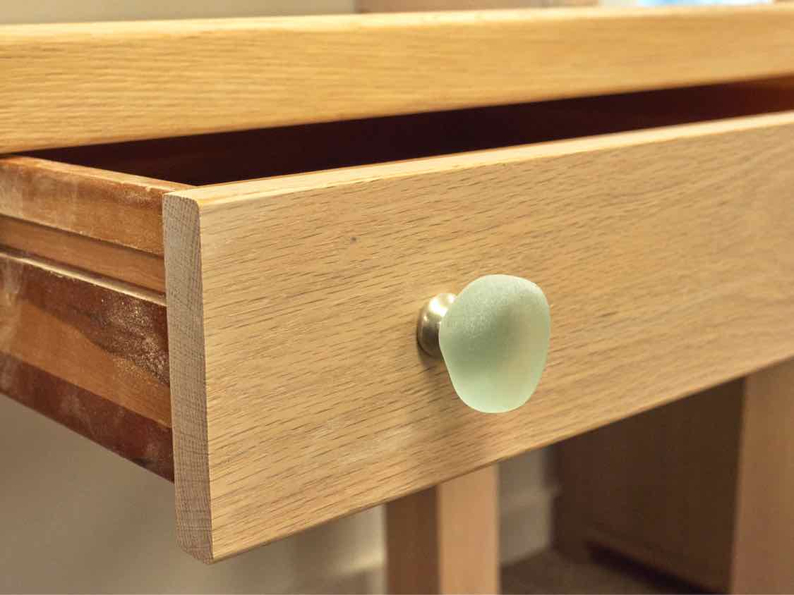 Custom Solid Limed Oak Two Piece Display Cabinet