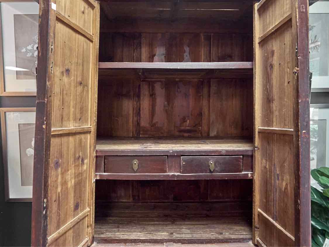 Antique Chinese Armoire W/ Butterfly Hinges