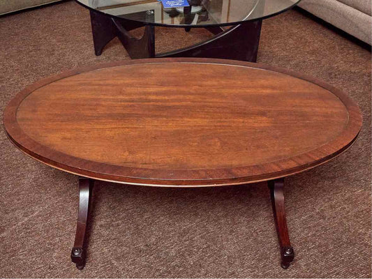 Mahoghany Oval Cocktail Table