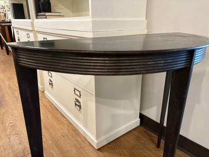 Metal Demilune Accent Table