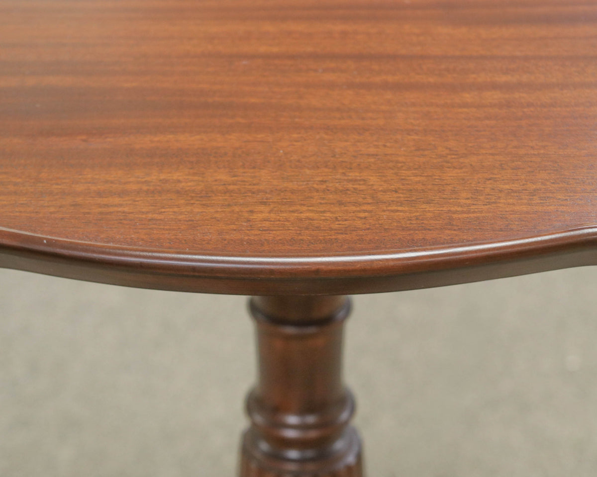 Solid Mahogany "Pie Crust" Accent Side Table